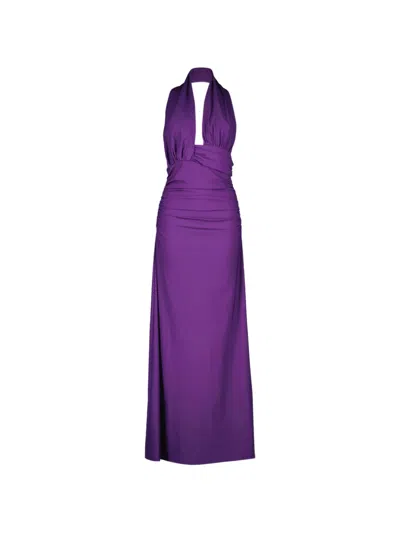 Christopher Esber V-neck Ruched Beach Dress In Purple