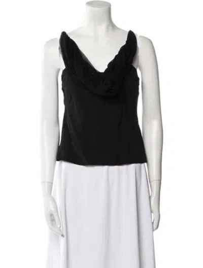 Pre-owned Christopher Esber V-neck Sleeveless Top W/ Tags In Black