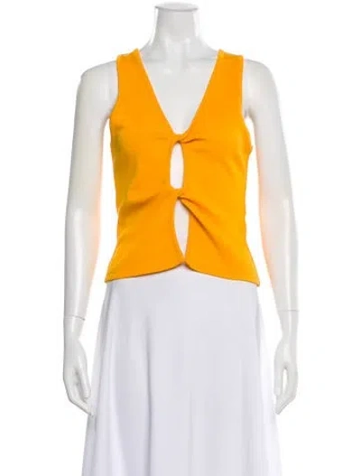Pre-owned Christopher Esber V-neck Sleeveless Top In Yellow