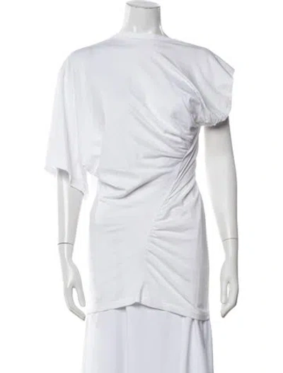 Pre-owned Christopher Esber V-neck Three-quarter Sleeve Top In White