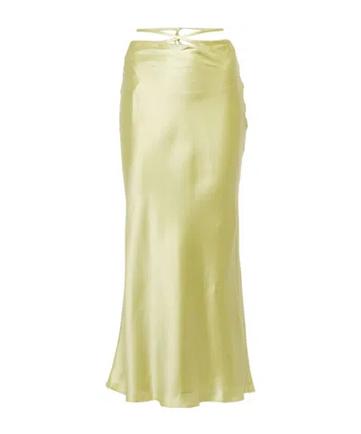 Christopher Esber Waist Tie Midi Skirt In Green