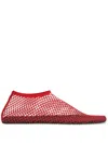 Christopher Esber Mesh Ballet Flats For Women In Red