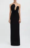 Christopher Esber Wave Coil Sculpted Maxi Dress In Black