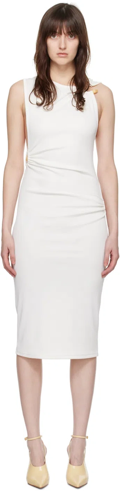 Christopher Esber Callisto Trinity Jersey Midi Dress In White