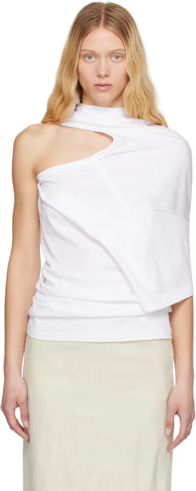 Christopher Esber White Distort Cutaway T-shirt
