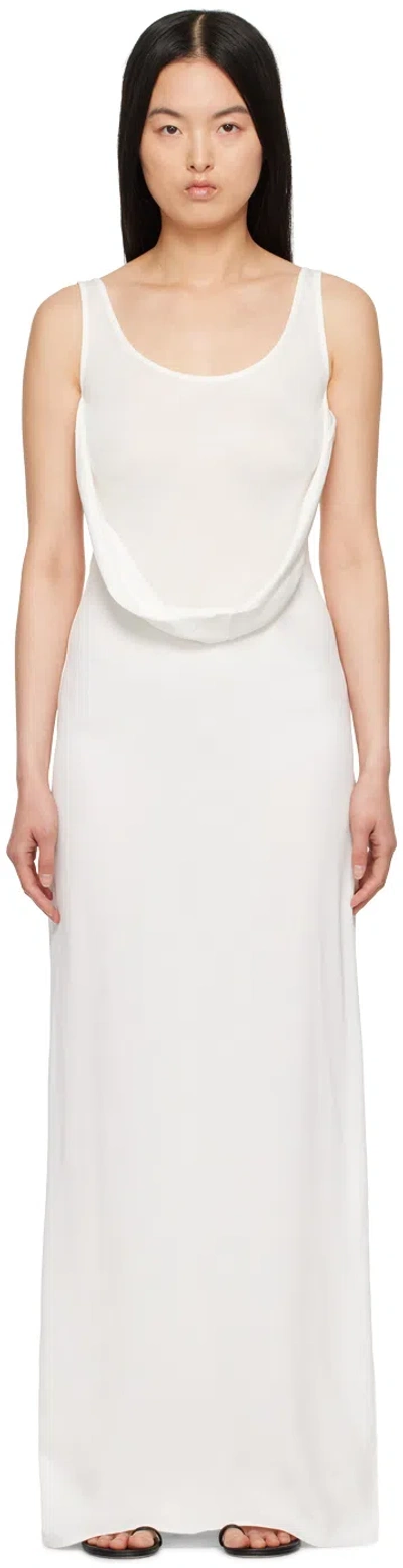 Christopher Esber White Fusion Arced Maxi Dress