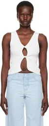 Christopher Esber Tank Top In White Polyester In White