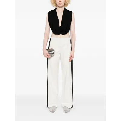 CHRISTOPHER ESBER CHRISTOPHER ESBER WHITE TROUSERS - HIGH-WAISTED TROUSERS WOMEN