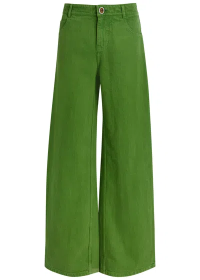 Christopher Esber Wide-leg Jeans In Green