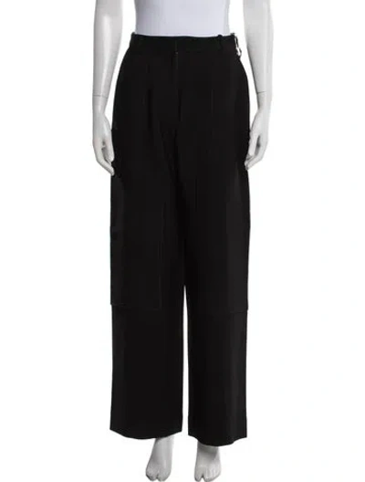 Pre-owned Christopher Esber Wide Leg Pants In Black