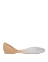 Christopher Esber Woman Ballet Flats Beige Size 9 Rubber In White