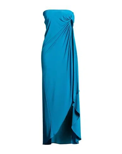 Christopher Esber Woman Maxi Dress Azure Size 4 Viscose In Blue