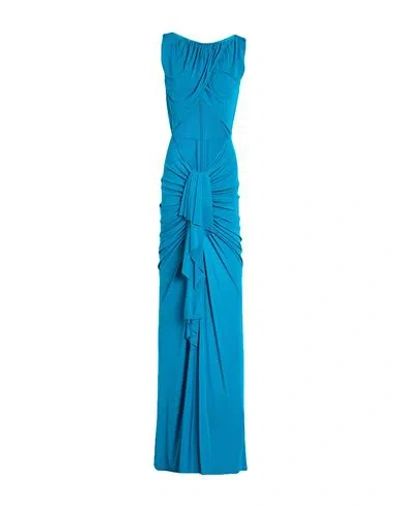 Christopher Esber Woman Maxi Dress Azure Size 4 Viscose In Blue