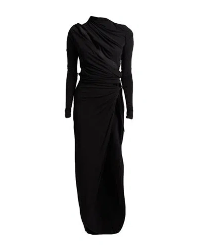 Christopher Esber Woman Maxi Dress Black Size 6 Viscose, Leather