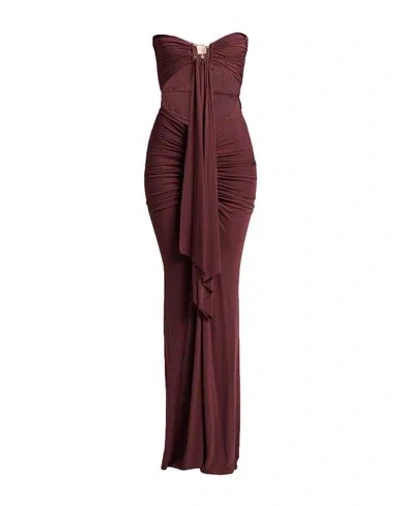 Christopher Esber Woman Maxi Dress Chocolate Brown Size 4 Viscose