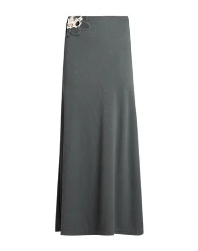 Christopher Esber Woman Maxi Skirt Grey Size 8 Polyester, Elastane In Gray