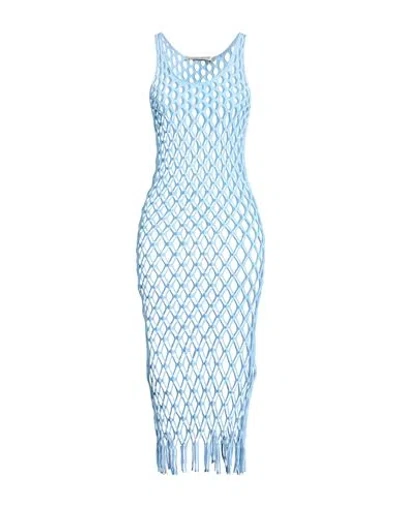 Christopher Esber Woman Midi Dress Sky Blue Size S Viscose, Nylon