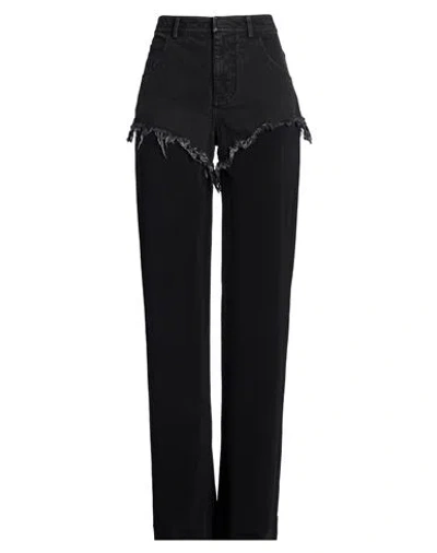 Christopher Esber Woman Pants Black Size 6 Cotton, Viscose