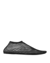 Christopher Esber Minette Crystal Mesh Ballet Flats In Black Nylon In Black