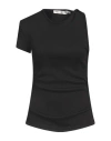 Christopher Esber One-sleeve Cutout Twisted Stretch Ribbed-knit Top In Black