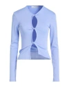 Christopher Esber Blue Open Twist Long Sleeve T-shirt In Blue