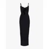 Christopher Esber Salacia Viscose Column Long Dress In Black