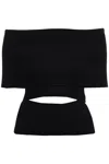 Christopher Esber 'ribbed Knit Off-shoulder In Black