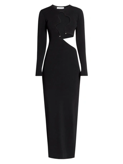 Christopher Esber Women's Salacia Wire Long-sleeve Column Dress In Black