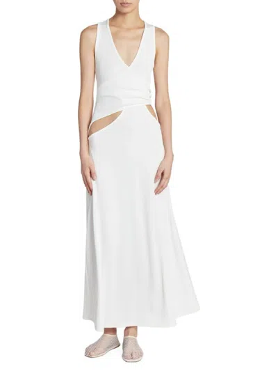 Christopher Esber Women's Silvino Overlap Maxi Dress In White