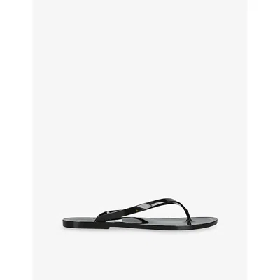 CHRISTOPHER ESBER WOMENS BLACK JO PVC FLIP FLOPS EUR 40 / 7 UK