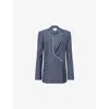 Christopher Esber Torrent Pinstripe-pattern Blazer In Blue