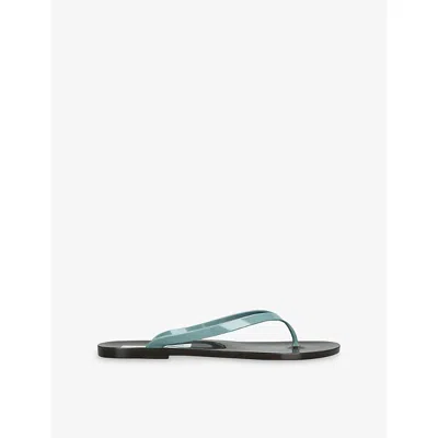 Christopher Esber Womens Blue Other Jo Pvc Flip-flops Eur 37 / 4 Uk In Green