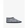 Christopher Esber Mesh Embellished Minette Ballet Flats In Blue