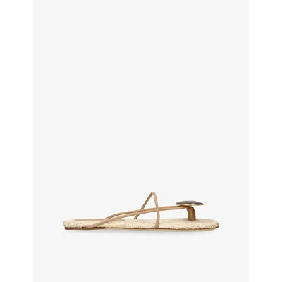Christopher Esber Womens Blush Doma Stoned Woven Sandals Eur 40 / 7 Uk