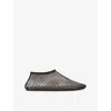 Christopher Esber Womens Dark Brown Minette Mesh Ballet Flats Eur 39 / 6 Uk In Multi