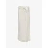 Christopher Esber Womens Dune Metallic Imber Metallic Looped Knitted Maxi Skirt In Neutral
