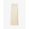 Christopher Esber Linen And Silk-blend Maxi Skirt In Ecru