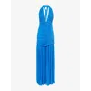 Christopher Esber Womens Lapis Orion Jersey Maxi Dress In Blue