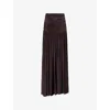Christopher Esber Womens Malbec Orion Draped Woven Maxi Skirt In Burgundy