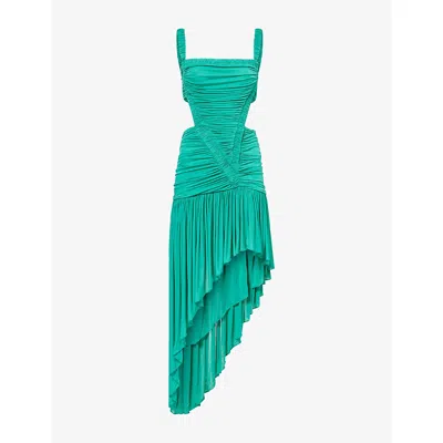 Christopher Esber Womens Orion Separation Rayon-blend Gown Malachite
