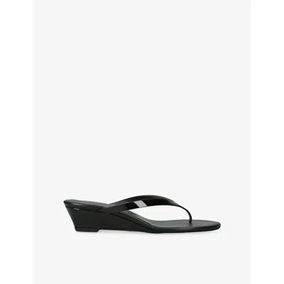 Christopher Esber Womens Scala Patent-leather Wedge Sandals Black Eur 41 / 8 Uk