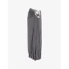 Christopher Esber Womens Sculptured Loop Draped Stretch-woven Maxi Skirt Shadow Grey In Shadow Grey