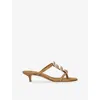 Christopher Esber Suede Embellished Sundial Sandals 40 In Brown