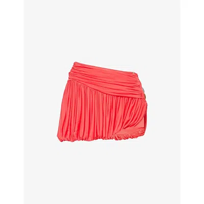 Christopher Esber Womens  Bubble Jersey Mini Skirt In Pink