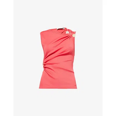 Christopher Esber Womens Watermelon Callisto Trinity Jersey Tank Top In Green