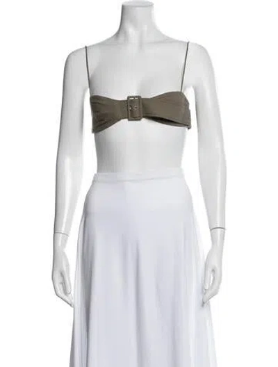 Pre-owned Christopher Esber Wool Asymmetrical Crop Top In White