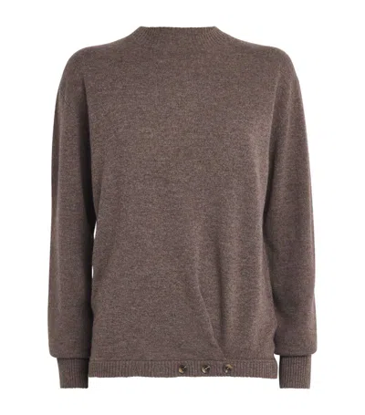 Christopher Esber Wool-cashmere Fasten Sweater In Grey