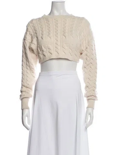 Pre-owned Christopher Esber Wool Crew Neck Sweater In Neutral