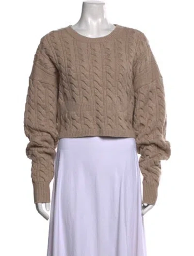 Pre-owned Christopher Esber Wool Crew Neck Sweater In Neutral