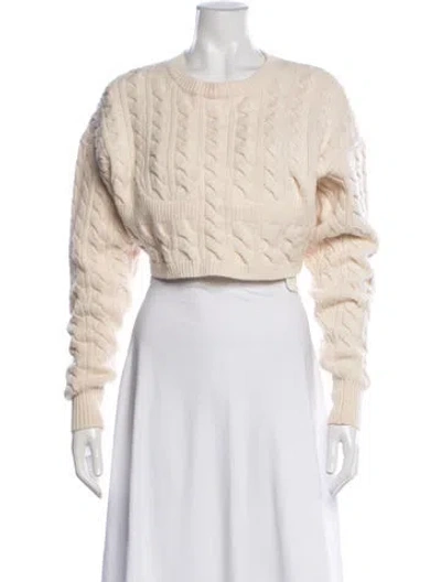 Pre-owned Christopher Esber Wool Crew Neck Sweater In Neutrals